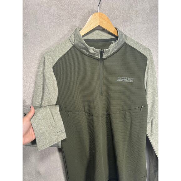 Rawgear Quarter Zip Long Sleeve Pullover Shirt Green Mens Small NWT - Picture 3 of 7